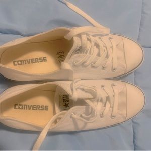 White Converse All Star Sneakers. Women’s Size 8.